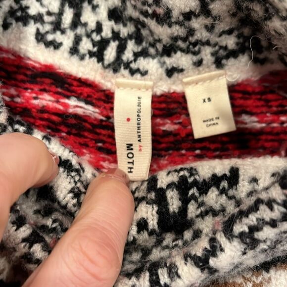 Anthropologie by MOTH NWOT red wool blend mock turtleneck seater - xs - Picture 7 of 8